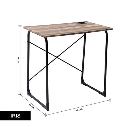 โต๊ะทำงาน U-RODECOR IRIS 000002028 80 ซม. สีวินเทจโอ๊ค_3