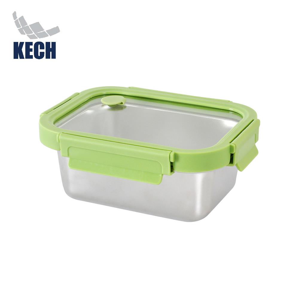 กล่องอาหารสเตนเลส KECH SHINEE 0.8 ลิตร สีเขียว