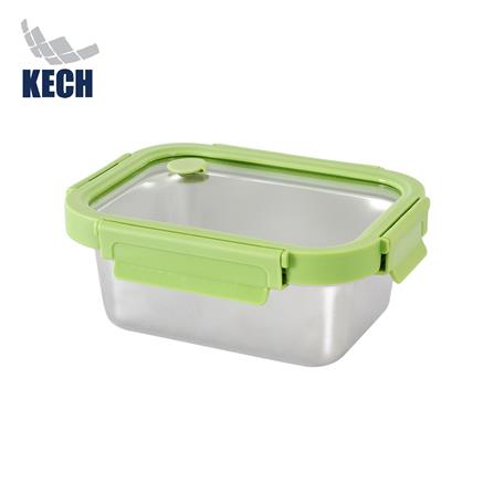 กล่องอาหารสเตนเลส KECH SHINEE 0.8 ลิตร สีเขียว_0