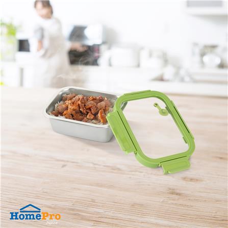 กล่องอาหารสเตนเลส KECH SHINEE 0.8 ลิตร สีเขียว_4