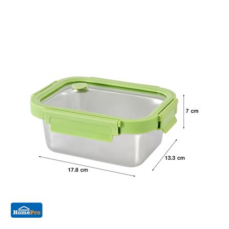 กล่องอาหารสเตนเลส KECH SHINEE 0.8 ลิตร สีเขียว_6