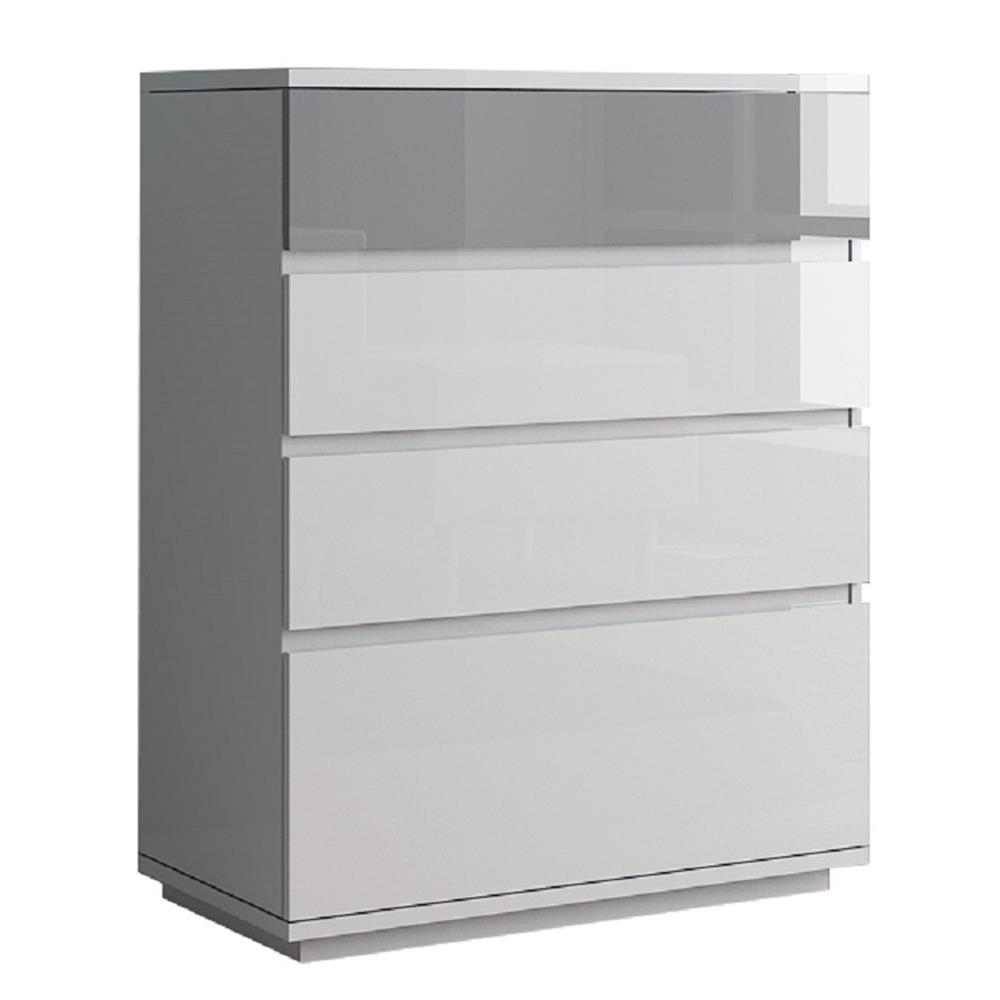 ตู้ลิ้นชัก 4 ลิ้นชัก FURDINI MEDIS HIGLOSS สีเทา