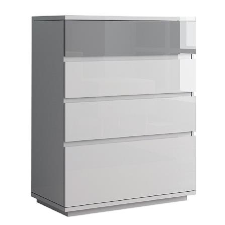 ตู้ลิ้นชัก 4 ลิ้นชัก FURDINI MEDIS HIGLOSS สีเทา_2