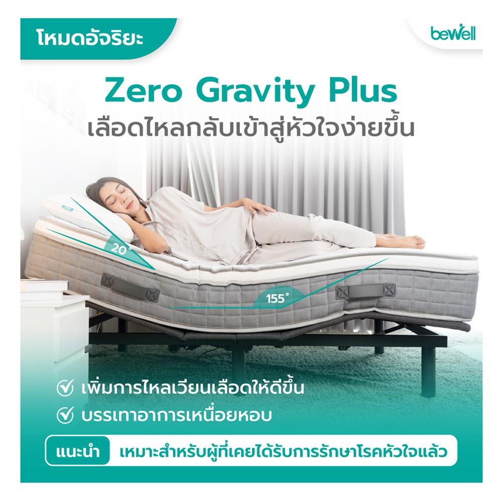 โครงเตียงปรับระดับ 6 ฟุต BEWELL ADJUSTABLE BED AB-01