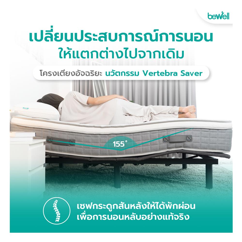 โครงเตียงปรับระดับ 6 ฟุต BEWELL ADJUSTABLE BED AB-01