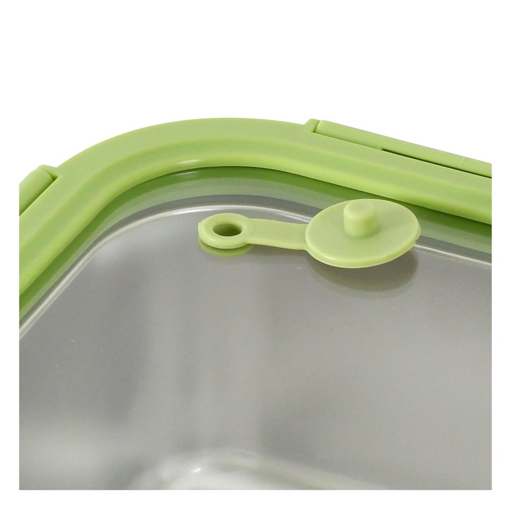 กล่องอาหารสเตนเลส KECH SHINEE 0.64 ลิตร สีเขียว