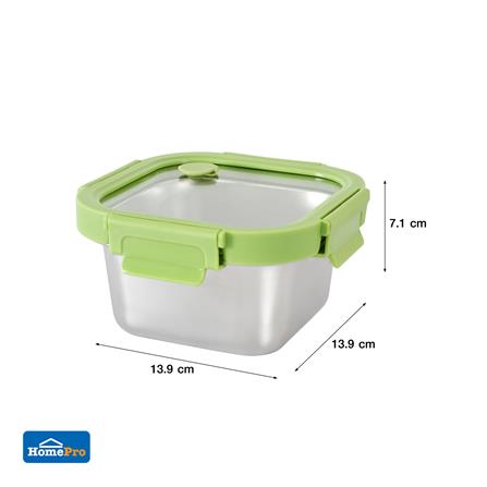 กล่องอาหารสเตนเลส KECH SHINEE 0.64 ลิตร สีเขียว_6