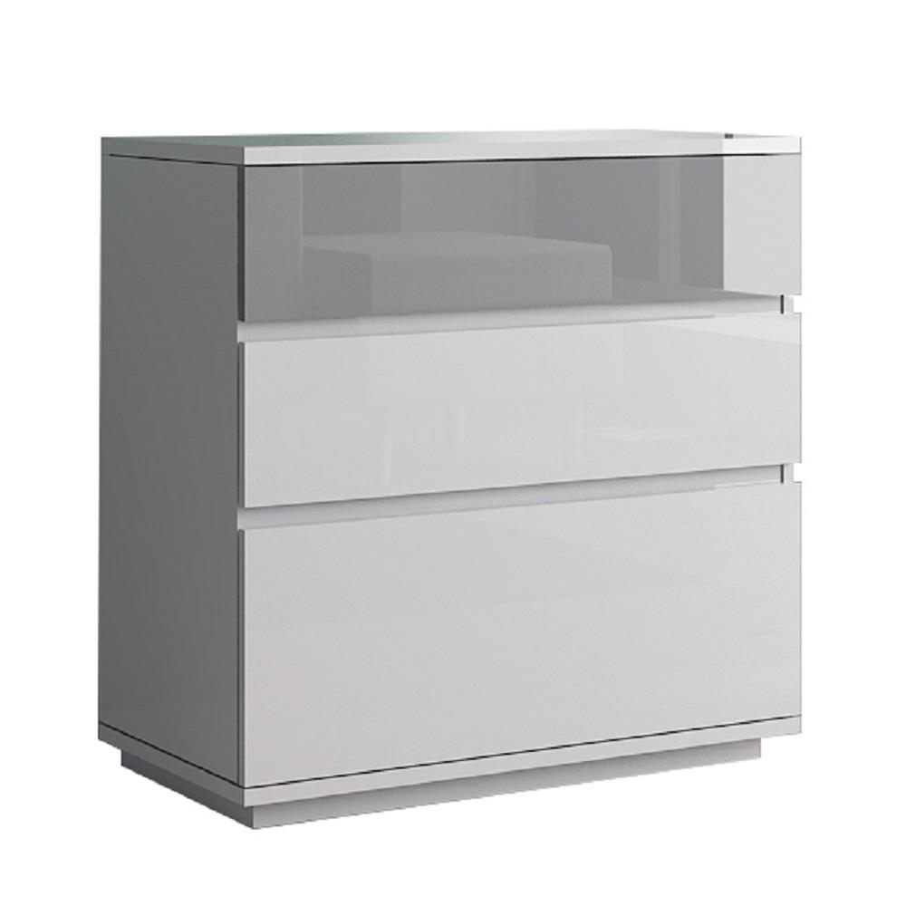 ตู้ลิ้นชัก 3 ลิ้นชัก FURDINI MEDIS HIGLOSS สีเทา