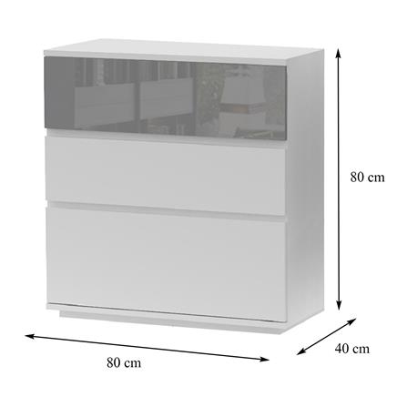 ตู้ลิ้นชัก 3 ลิ้นชัก FURDINI MEDIS HIGLOSS สีเทา_4