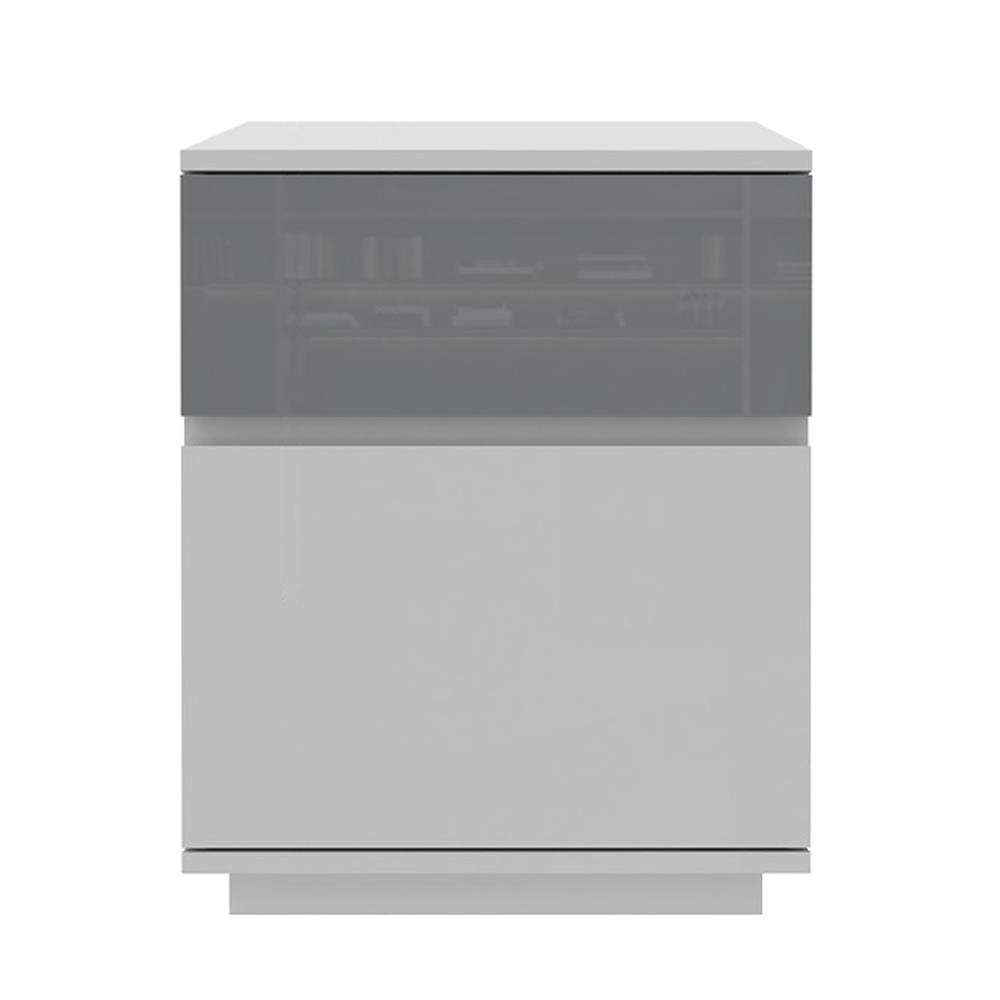 ตู้ข้างเตียง 2 ลิ้นชัก FURDINI MEDIS HIGLOSS สีเทา_1