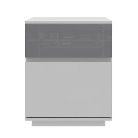 ตู้ข้างเตียง 2 ลิ้นชัก FURDINI MEDIS HIGLOSS สีเทา