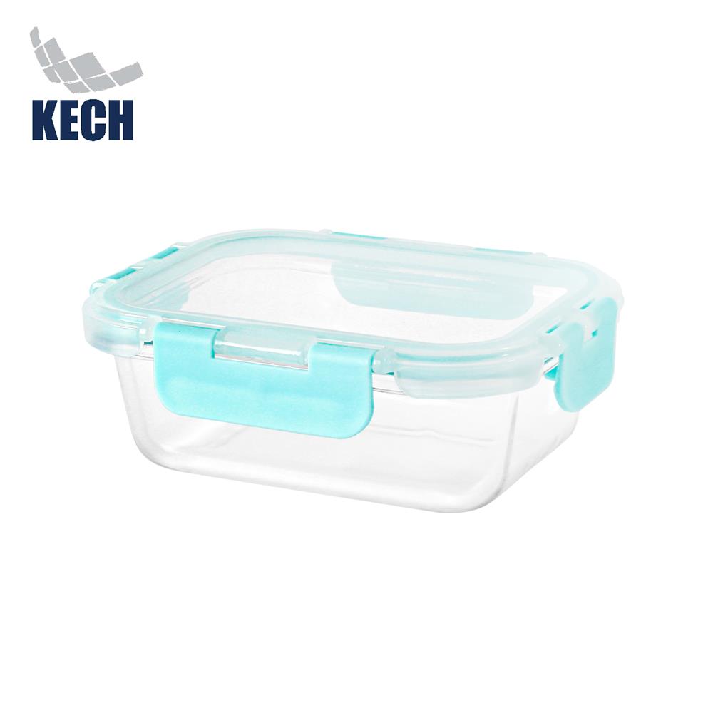 กล่องอาหารแก้ว KECH PURLA 0.37 ลิตร สีเขียว