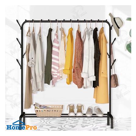 ราวตากผ้าพร้อมที่แขวน HANSEN BASIC 1.1 เมตร สีดำ_2