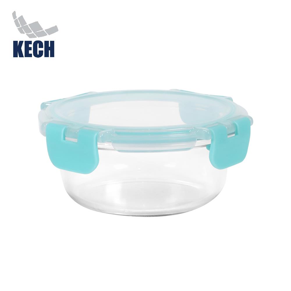 กล่องอาหารแก้วกลม KECH PURLA 0.65 ลิตร สีเขียว
