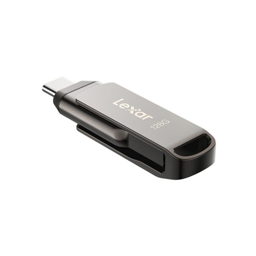 แฟลชไดร์ฟ 3.1 128GB LEXAR DUAL DRIVE D400 สีเงิน