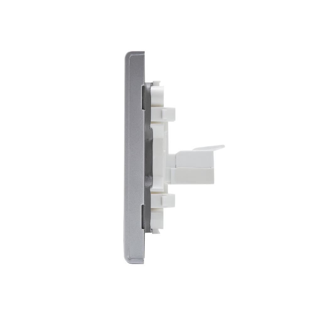 เต้ารับคอมพิวเตอร์คู่ CAT6 SAHN D37-SL สีเงิน