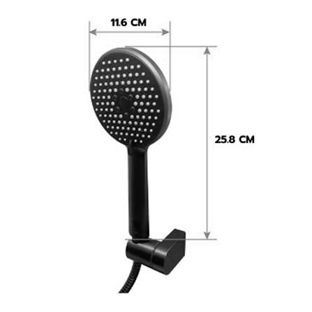 ชุดฝักบัวสายอ่อน 5 ระดับ LUZERN HS-1300K สีเทา_2