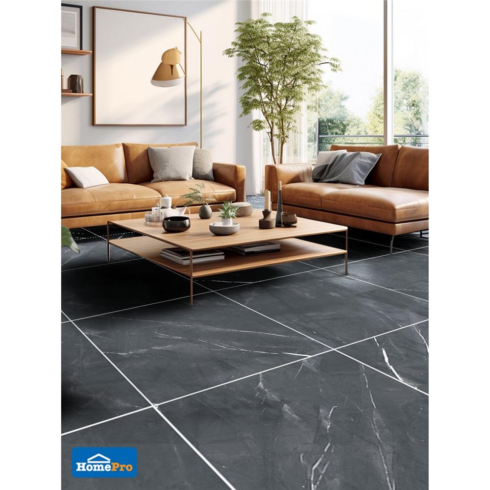 กระเบื้องพื้นพอร์ซเลน 80x80 ซม. TARA เกน่า เทา A 1.92 ตร.ม.