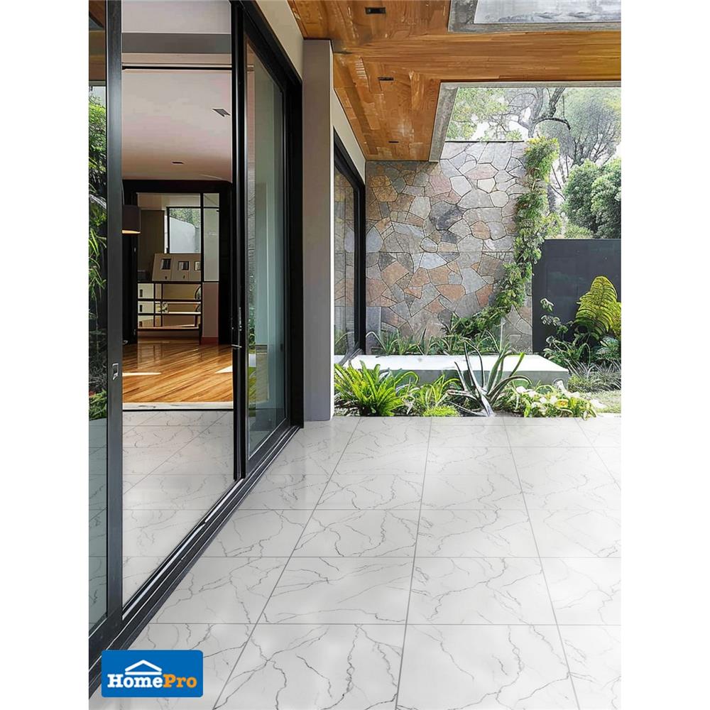 กระเบื้องพื้นพอร์ซเลน 60x60 ซม. TARA พอลล่า ขาว A 1.44 ตร.ม.