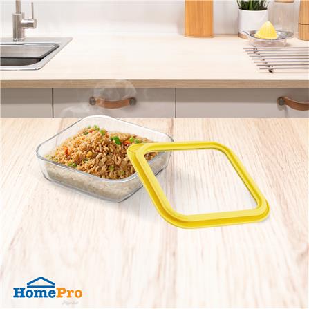 กล่องอาหารแก้ว KECH HOLA 0.61 ลิตร สีเหลือง_4