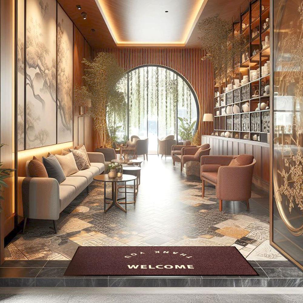 พรมเช็ดเท้าดักฝุ่น KLEEN-TEX WELCOME-T 70X150 ซม. สีน้ำตาล