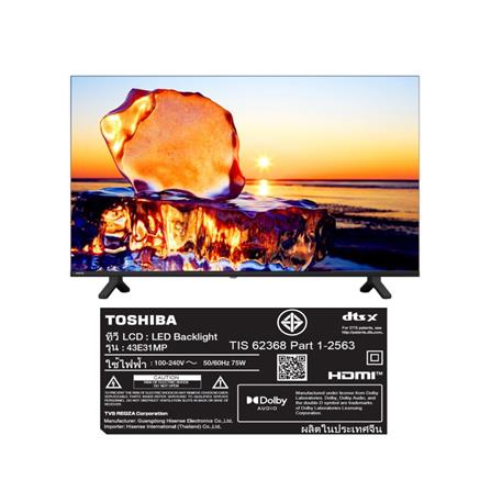 ทีวีแอลอีดี 43 นิ้ว TOSHIBA (FULL HD, LED, VIDAA) 43E31MP_3