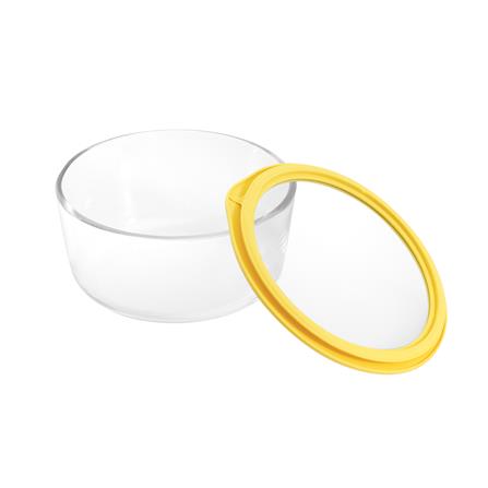 กล่องอาหารแก้วกลม KECH HOLA 1.652 ลิตร สีเหลือง_1