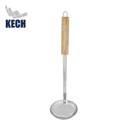กระบวยกลม 31 ซม. KECH SS ด้ามไม้_0