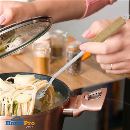 กระบวยกลม 31 ซม. KECH SS ด้ามไม้_5