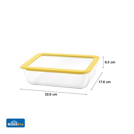 กล่องอาหารแก้ว KECH HOLA 1.4 ลิตร สีเหลือง_6