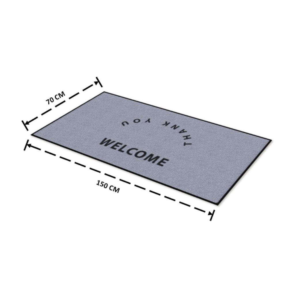 พรมเช็ดเท้าดักฝุ่น KLEEN-TEX WELCOME 70X150 ซม. สีเทา