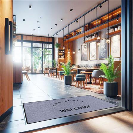 พรมเช็ดเท้าดักฝุ่น KLEEN-TEX WELCOME 70X150 ซม. สีเทา_4