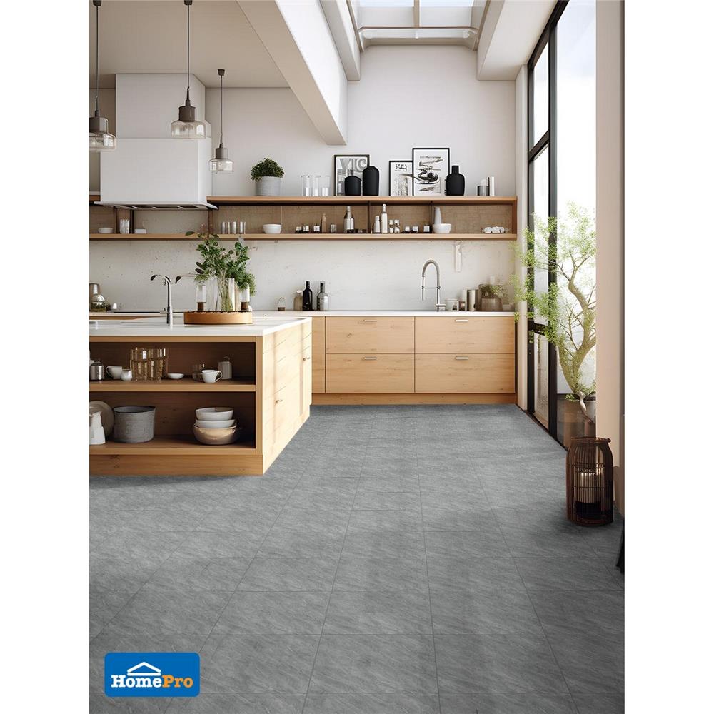 กระเบื้องพื้น 40x40 ซม. TARA โนร่า มาร์เบิ้ล เทา 0.96 ตร.ม.