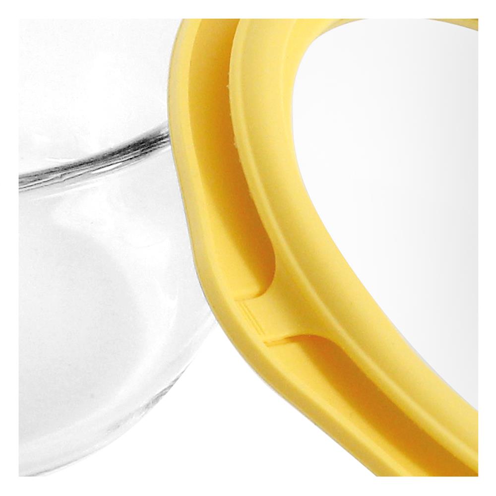 กล่องอาหารแก้วกลม KECH HOLA 0.472 ลิตร สีเหลือง