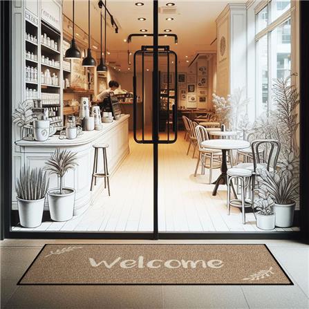 พรมเช็ดเท้าดักฝุ่น KLEEN-TEX WELCOME 70X150 ซม. สีน้ำตาล_4