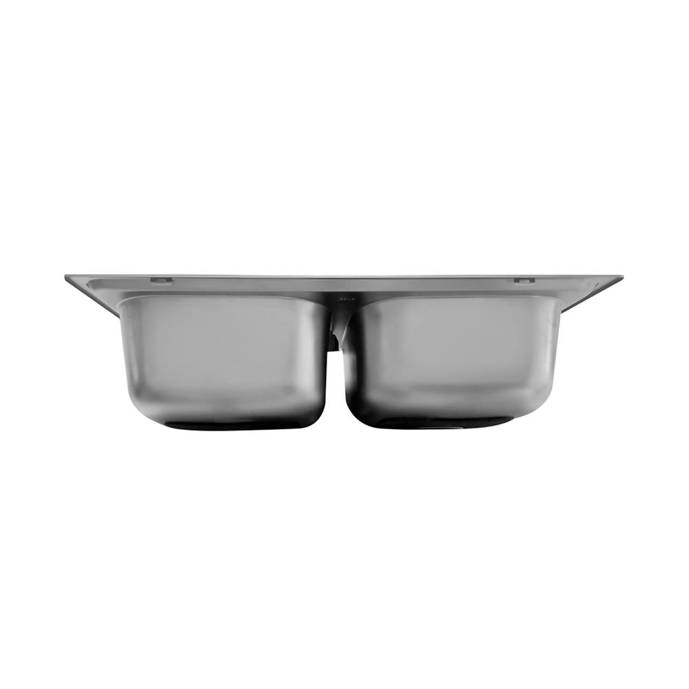 ซิงค์ฝัง 2 หลุม TECNOSTAR 8050 SS สีเงิน