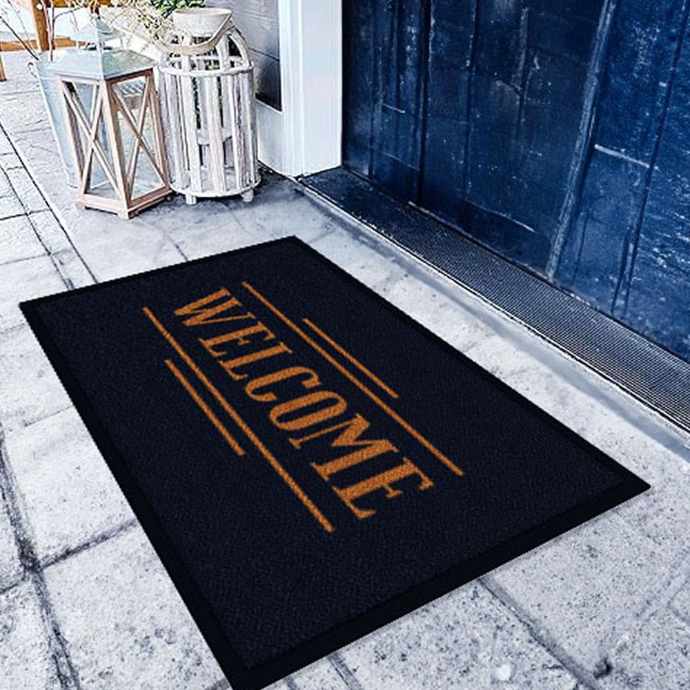 พรมเช็ดเท้าดักฝุ่น KLEEN-TEX WELCOME 60X85 ซม. สีดำ