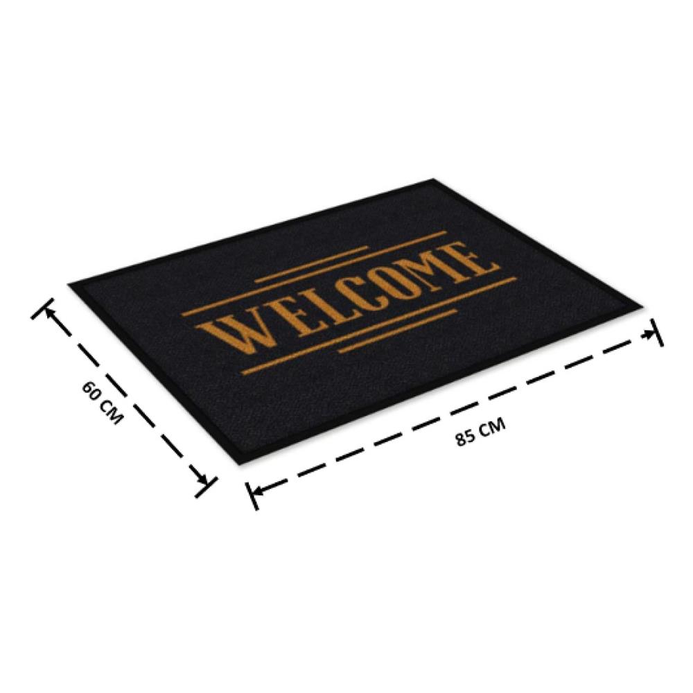 พรมเช็ดเท้าดักฝุ่น KLEEN-TEX WELCOME 60X85 ซม. สีดำ