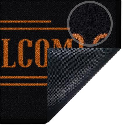 พรมเช็ดเท้าดักฝุ่น KLEEN-TEX WELCOME 60X85 ซม. สีดำ_1