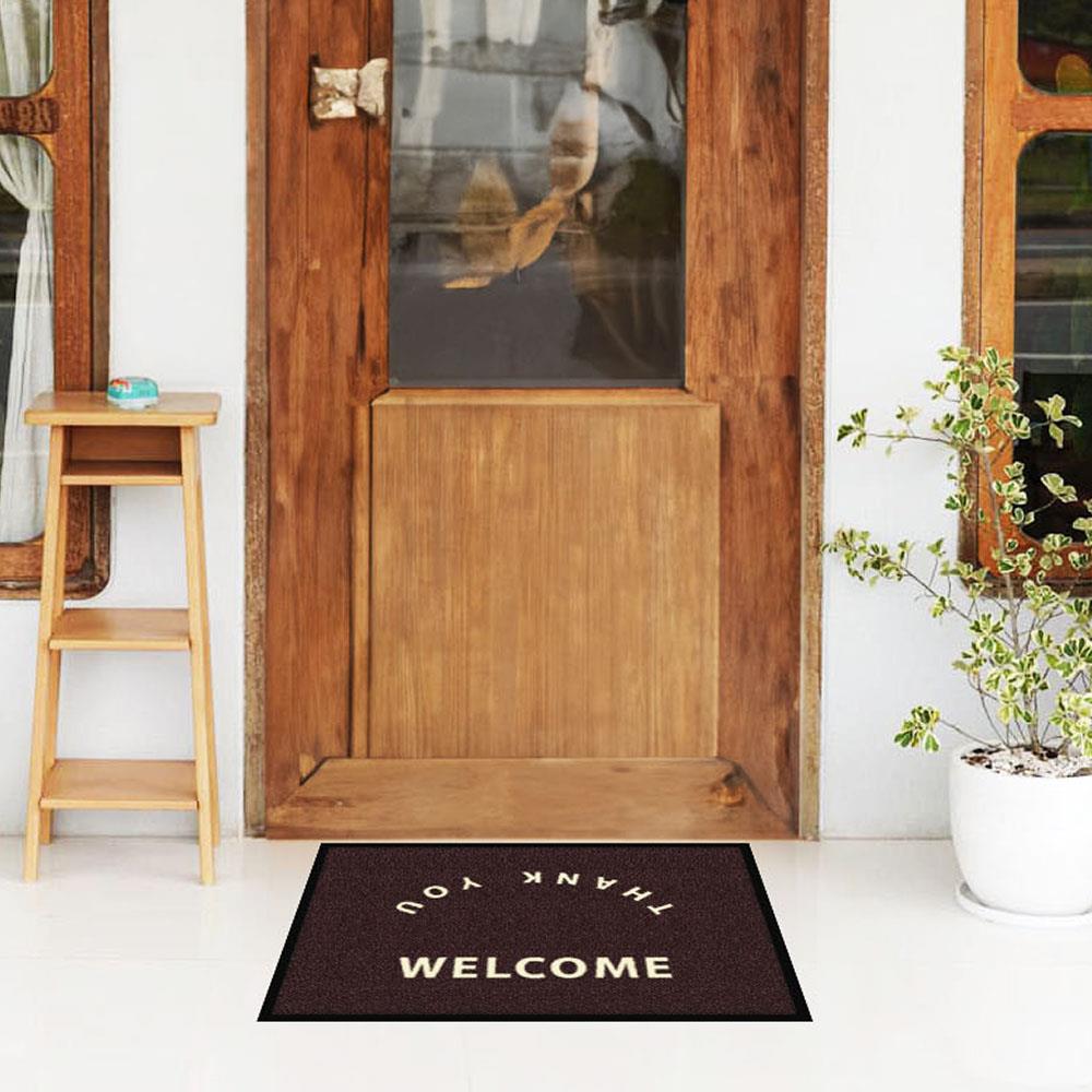 พรมเช็ดเท้าดักฝุ่น KLEEN-TEX WELCOME-T 60X85 ซม. สีน้ำตาล