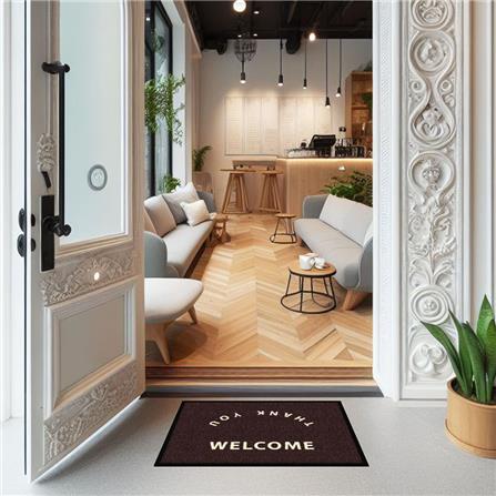 พรมเช็ดเท้าดักฝุ่น KLEEN-TEX WELCOME-T 60X85 ซม. สีน้ำตาล_4