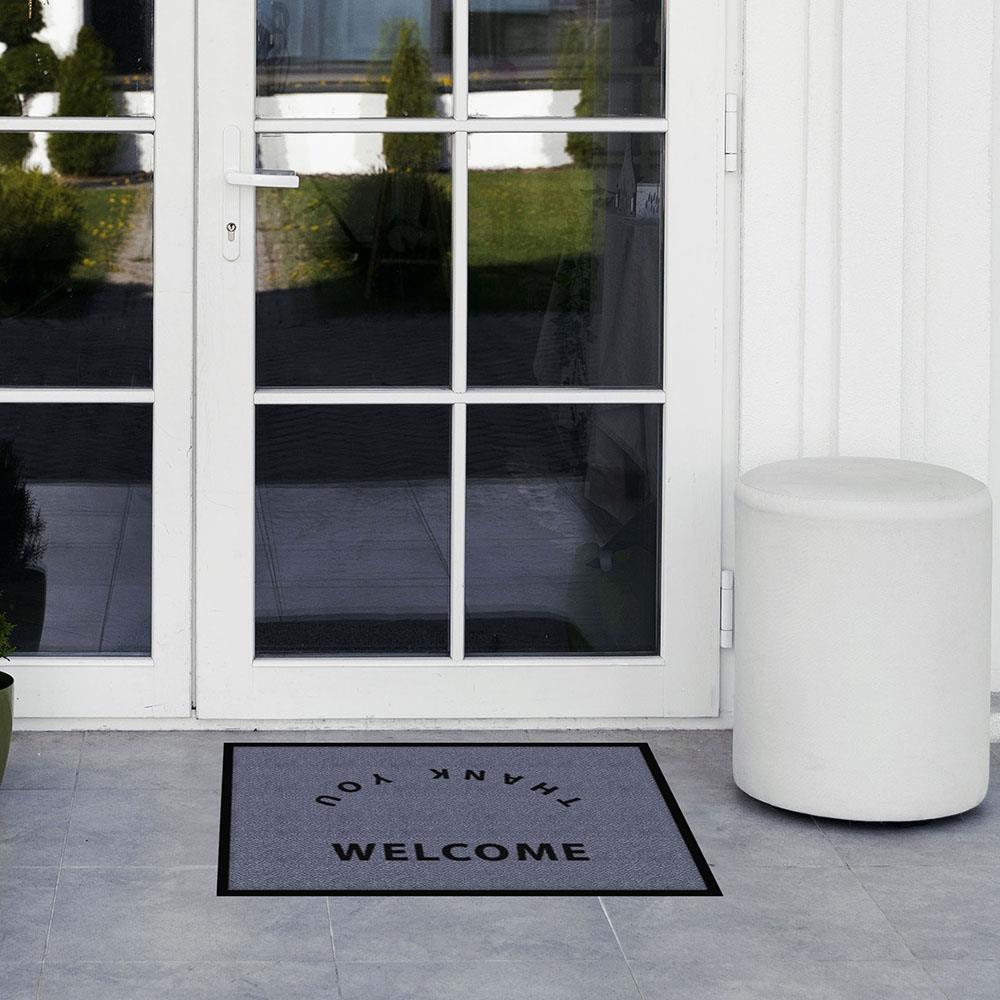 พรมเช็ดเท้าดักฝุ่น KLEEN-TEX WELCOME 60X85 ซม. สีเทา