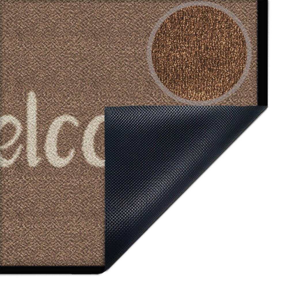 พรมเช็ดเท้าดักฝุ่น KLEEN-TEX WELCOME 60X85 ซม. สีน้ำตาล