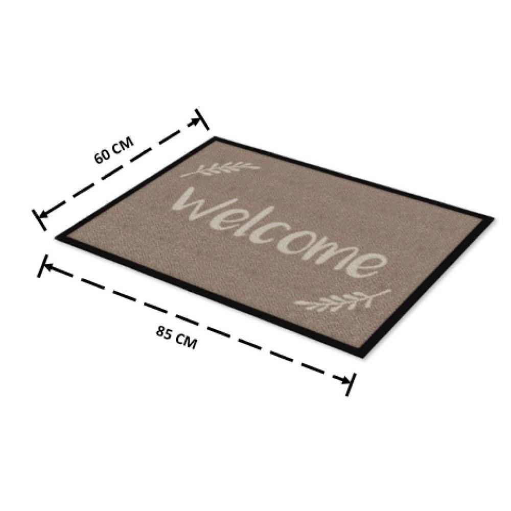 พรมเช็ดเท้าดักฝุ่น KLEEN-TEX WELCOME 60X85 ซม. สีน้ำตาล