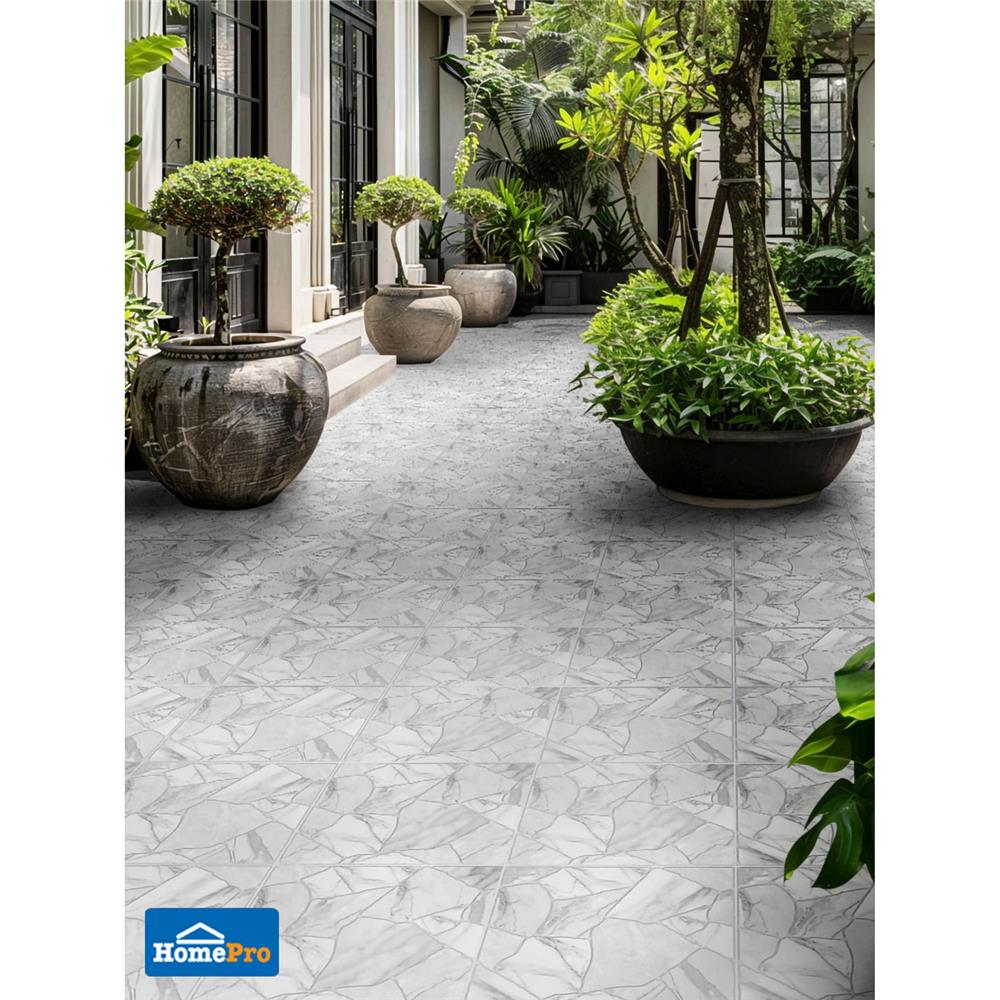 กระเบื้องพื้น 16x16 นิ้ว TARA อูล่า เทา PM 0.96 ตร.ม.