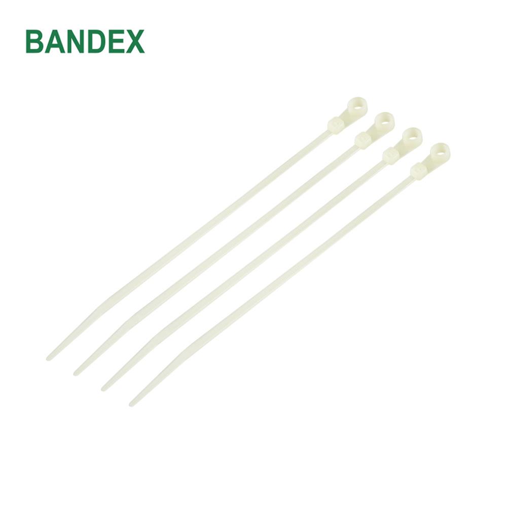 เคเบิ้ลไทร์หัวกลมมีรูสกรู BANDEX MT-155-3C 6 นิ้ว สีขาว