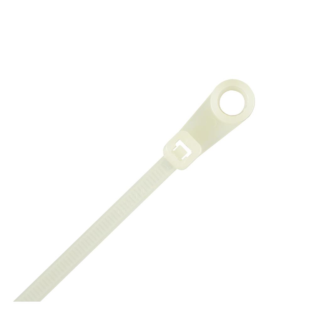 เคเบิ้ลไทร์หัวกลมมีรูสกรู BANDEX MT-155-3C 6 นิ้ว สีขาว