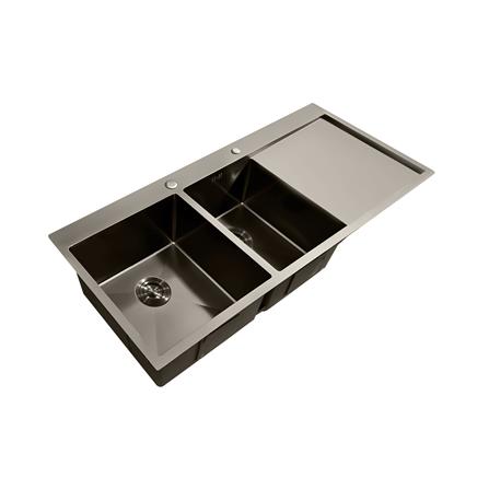 ซิงค์ฝัง 2 หลุม 1 ที่พัก TECNOPLUS TNP 1205022 สีดำ_1