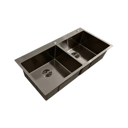 ซิงค์ฝัง 2 หลุม TECNOPLUS TNP 1005022 สีดำ_1