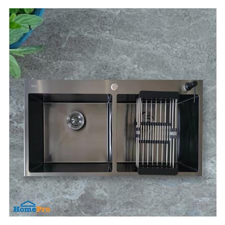 ซิงค์ฝัง 2 หลุม TECNOPLUS TNP 1005022 สีดำ_2